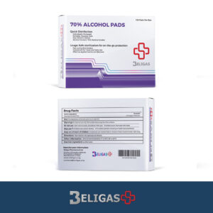 Beligas 70% Alcohol Pads – 100 Pads Per Box