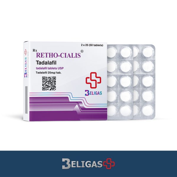 Retho – Cialis Tadalafil 25mg (50 Tabs)